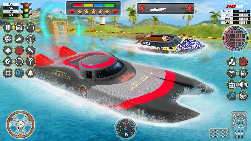Speed Boat Racing: Boat games — последняя версия с модом (Безлимитные деньги и все лодки открыты) — скриншот 3