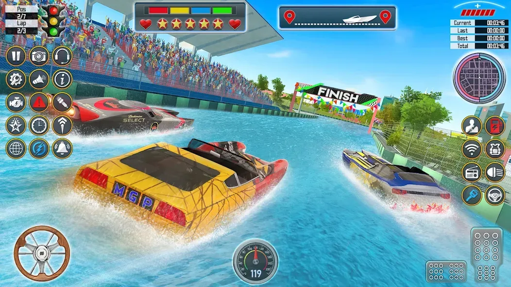 Speed Boat Racing: Boat games — последняя версия с модом (Безлимитные деньги и все лодки открыты) — скриншот 4