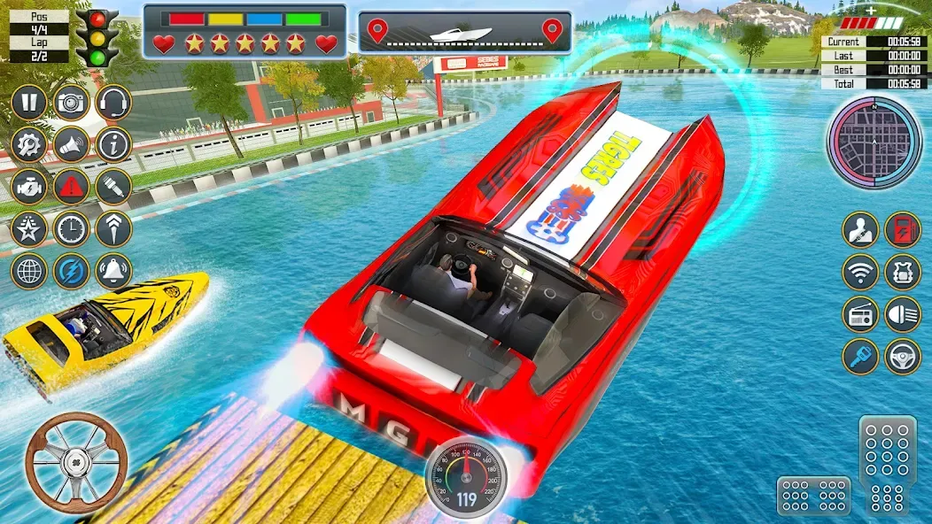 Speed Boat Racing: Boat games — последняя версия с модом (Безлимитные деньги и все лодки открыты) — скриншот 5