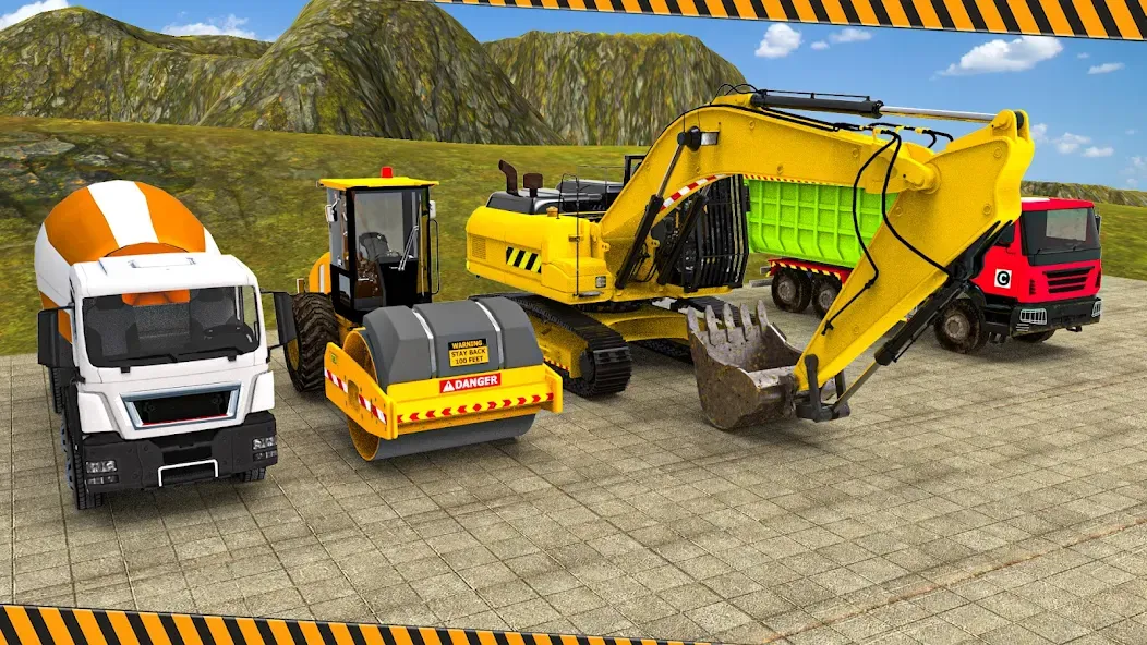 Heavy Construction Simulator мод на Андроид: Безлимитные деньги и вся техника — скриншот 1 Heavy Construction Simulator мод на Андроид: Безлимитные деньги и вся техника — скриншот 1
