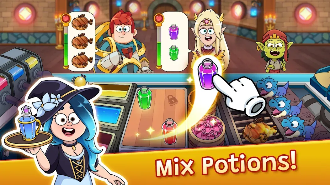 Potion Punch 2: Cooking Quest — взломанная версия, Безлимитные монеты и энергия — скриншот 1
