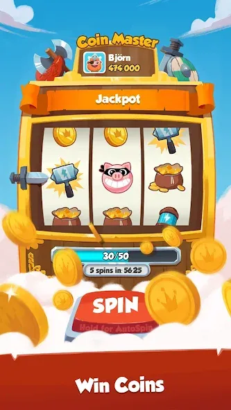 Coin Master — последняя версия с модом (Бесконечные монеты и бесплатные вращения) — скриншот 4 Coin Master — последняя версия с модом (Бесконечные монеты и бесплатные вращения) — скриншот 4