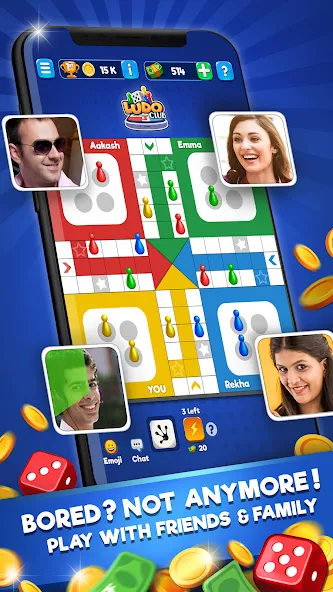 Ludo Club - Fun Dice Game — взломанная версия, Безлимитные монеты и быстрые ходы — скриншот 2