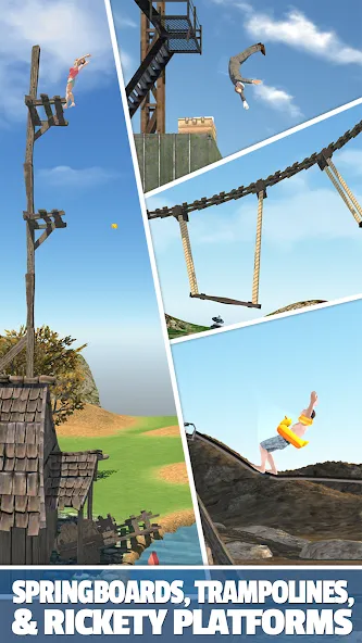 Flip Diving взломанный APK — Безлимитные деньги и все персонажи — скриншот 3 Flip Diving взломанный APK — Безлимитные деньги и все персонажи — скриншот 3