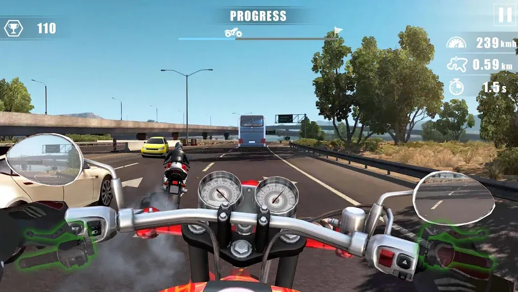 Moto Bike Race : Driving Car — последняя версия с модом (Безлимитные деньги и топливо) — скриншот 3