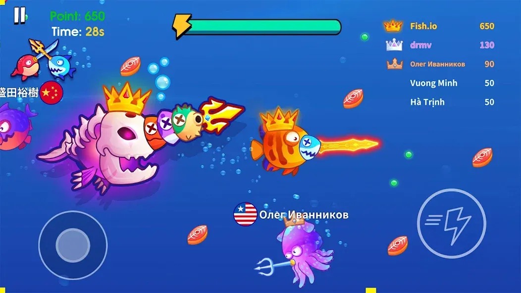 Sword Shark.io - Hungry Shark — скачать мод: Много денег и алмазов — скриншот 2