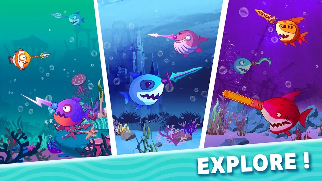 Sword Shark.io - Hungry Shark — скачать мод: Много денег и алмазов — скриншот 4
