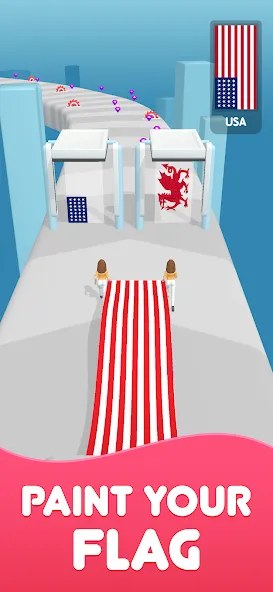 Flag Painters взлом на Андроид — Много денег и разблокированы уровни — скриншот 1