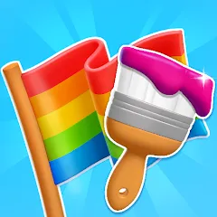 Flag Painters взлом на Андроид — Много денег и разблокированы уровни