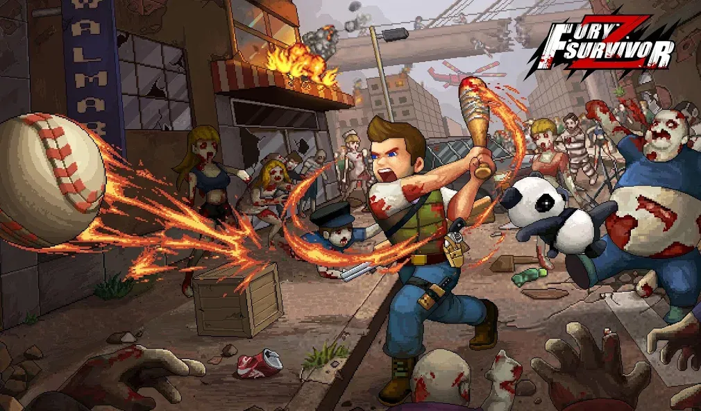 Fury Survivor: Pixel Z — последняя версия с модом (Безлимитные ресурсы и бессмертие) — скриншот 1 Fury Survivor: Pixel Z — последняя версия с модом (Безлимитные ресурсы и бессмертие) — скриншот 1