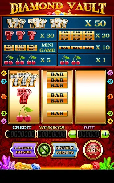 Diamond Vault Slots - Vegas бесплатно на Андроид — мод: Безлимитные монеты и бонусы — скриншот 1 Diamond Vault Slots - Vegas бесплатно на Андроид — мод: Безлимитные монеты и бонусы — скриншот 1