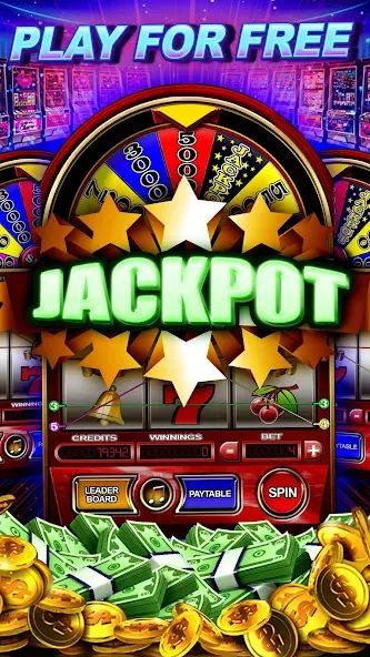 Money Wheel Slot Machine Game взлом на Андроид — Безлимитные монеты и бонусы — скриншот 2