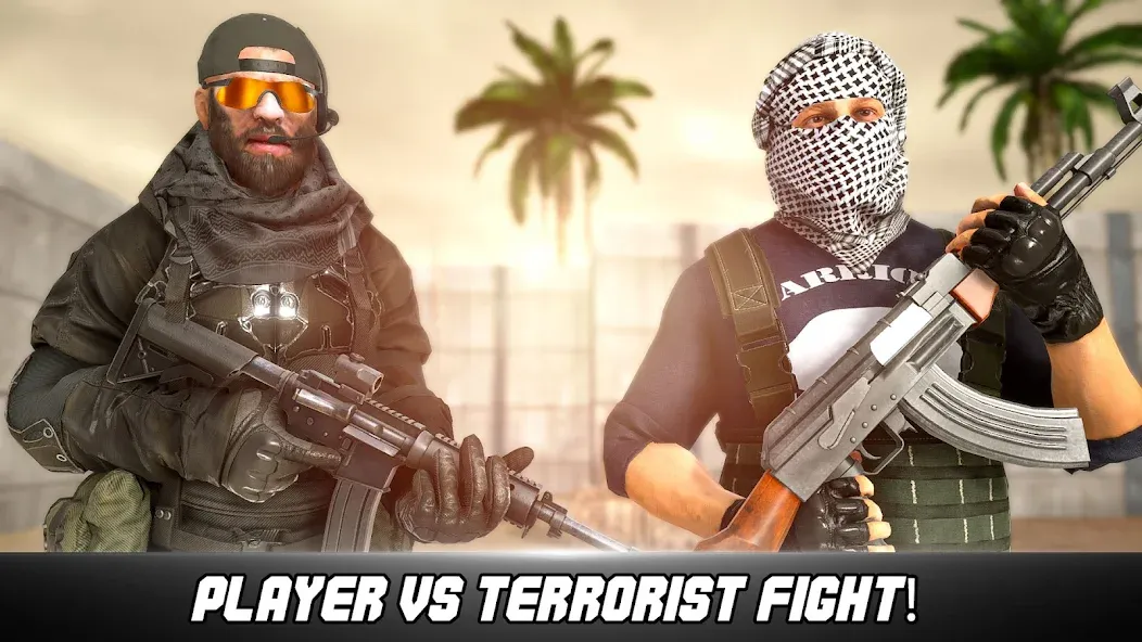 Скачать мод Army Commando Shooting Games — Безлимитные патроны и усиленное оружие — скриншот 1