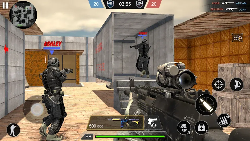 Скачать мод Army Commando Shooting Games — Безлимитные патроны и усиленное оружие — скриншот 2