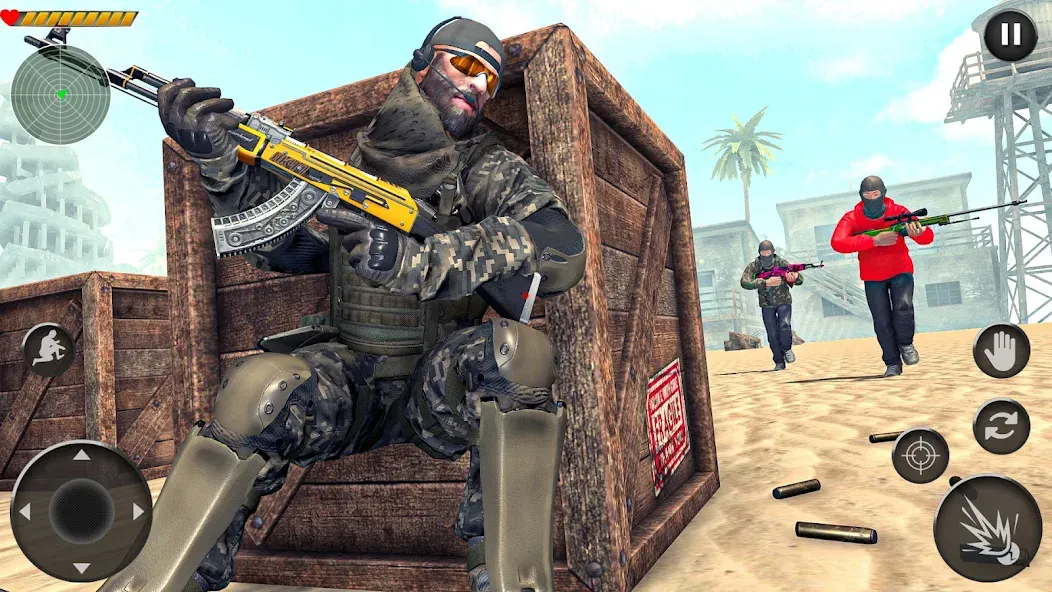 Скачать мод Army Commando Shooting Games — Безлимитные патроны и усиленное оружие — скриншот 5