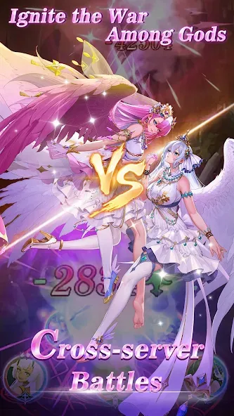 Idle Angels: Goddess' Warfare MOD APK: Безлимитные ресурсы и усиленные героини — скриншот 5