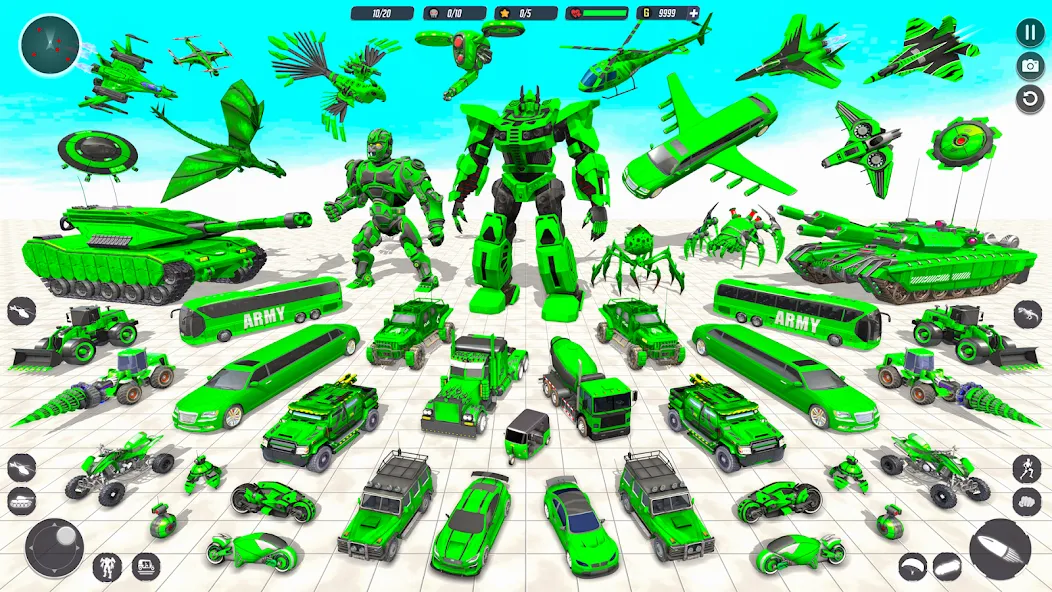Tank Robot Game Army Games — Мощные роботы и бесконечные боеприпасы, скачать мод APK — скриншот 1