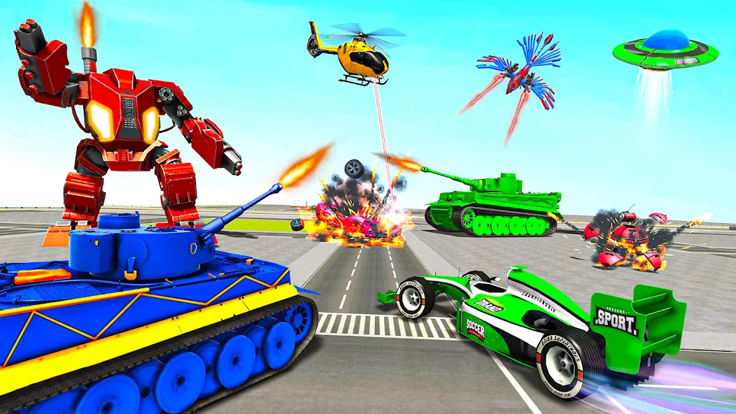 Tank Robot Game Army Games — Мощные роботы и бесконечные боеприпасы, скачать мод APK — скриншот 5