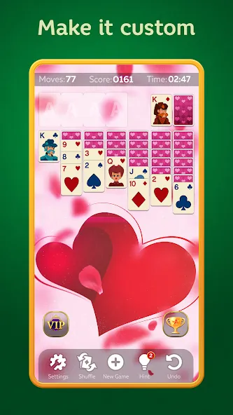 Solitaire Play - Card Klondike MOD APK: Без рекламы и безлимитные подсказки — скриншот 3