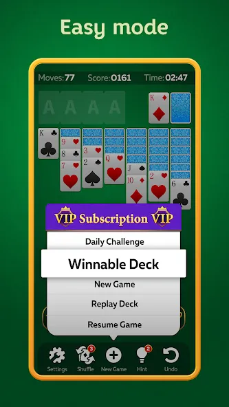 Solitaire Play - Card Klondike MOD APK: Без рекламы и безлимитные подсказки — скриншот 4