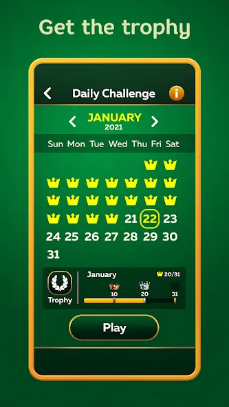 Solitaire Play - Card Klondike MOD APK: Без рекламы и безлимитные подсказки — скриншот 5