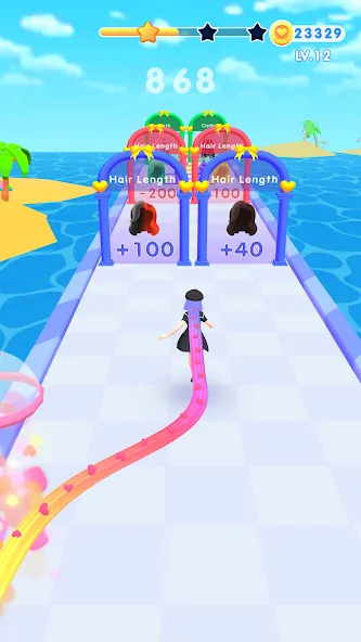 Dancing Hair MOD APK скачать на Андроид — Разблокированы все уровни и скины — скриншот 2