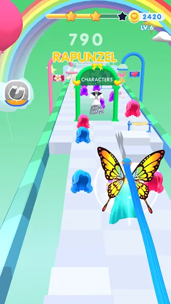 Dancing Hair MOD APK скачать на Андроид — Разблокированы все уровни и скины — скриншот 3