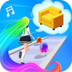 Dancing Hair MOD APK скачать на Андроид — Разблокированы все уровни и скины