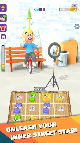 Street Life: Merge Tap Clicker взлом на Андроид — Безлимитные деньги и энергия — скриншот 1