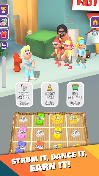 Street Life: Merge Tap Clicker взлом на Андроид — Безлимитные деньги и энергия — скриншот 4