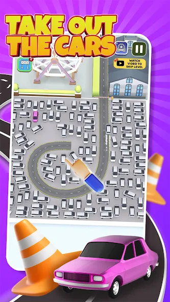 Parking Jam: Car Parking Games на телефон — скачать мод: Без рекламы и все уровни открыты — скриншот 5