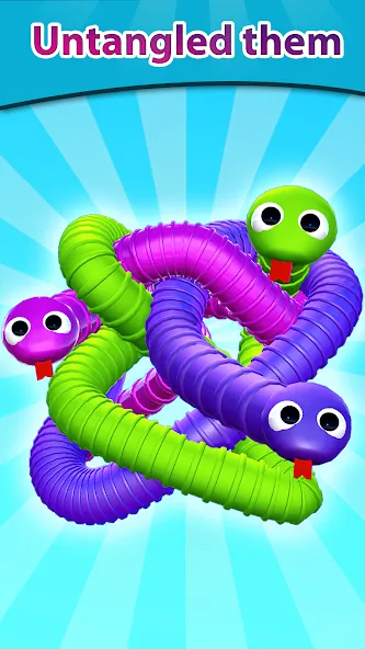 Tangled Snakes Puzzle Game — Разблокированы все уровни и подсказки, скачать мод APK — скриншот 1 Tangled Snakes Puzzle Game — Разблокированы все уровни и подсказки, скачать мод APK — скриншот 1