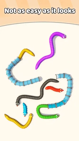 Tangled Snakes Puzzle Game — Разблокированы все уровни и подсказки, скачать мод APK — скриншот 3 Tangled Snakes Puzzle Game — Разблокированы все уровни и подсказки, скачать мод APK — скриншот 3