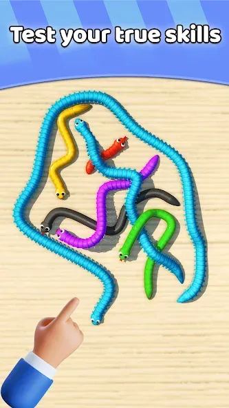 Tangled Snakes Puzzle Game — Разблокированы все уровни и подсказки, скачать мод APK — скриншот 4 Tangled Snakes Puzzle Game — Разблокированы все уровни и подсказки, скачать мод APK — скриншот 4