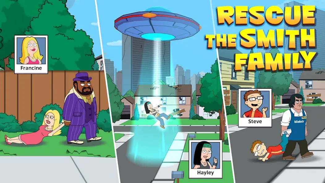 Скачать American Dad! Apocalypse Soon! на Андроид с модом — Безлимитные ресурсы и ускоренное развитие — скриншот 5 Скачать American Dad! Apocalypse Soon! на Андроид с модом — Безлимитные ресурсы и ускоренное развитие — скриншот 5
