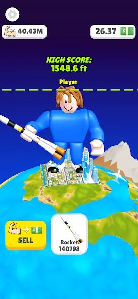 Скачать Lifting Hero Mod APK — Много силы и быстрый прогресс — скриншот 3