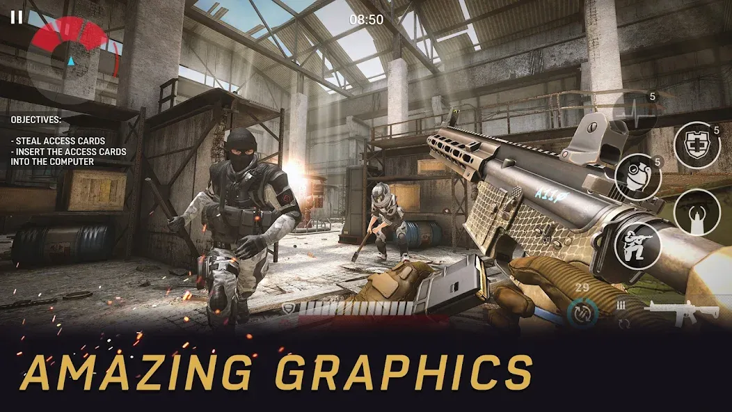 Warface GO: FPS shooting games — взломанная версия, Много денег и открыто всё — скриншот 5 Warface GO: FPS shooting games — взломанная версия, Много денег и открыто всё — скриншот 5