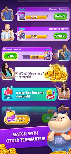 Match Club : PvP Match3 — Безлимитные монеты и бустеры, скачать мод APK — скриншот 2