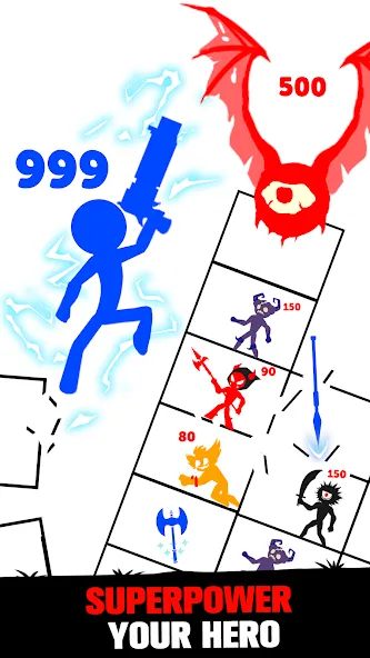 Скачать Stick Fight: Endless Battle Mod APK — Безлимитные монеты и оружие — скриншот 3 Скачать Stick Fight: Endless Battle Mod APK — Безлимитные монеты и оружие — скриншот 3