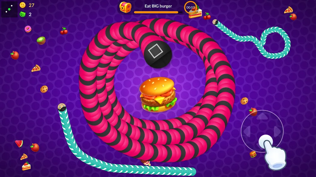 Скачать взлом Snake vs Worms: Fun .io Zone — Без рекламы и много монет — скриншот 1 Скачать взлом Snake vs Worms: Fun .io Zone — Без рекламы и много монет — скриншот 1