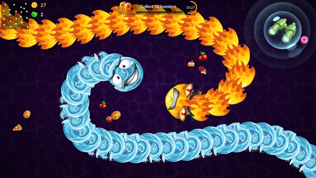 Скачать взлом Snake vs Worms: Fun .io Zone — Без рекламы и много монет — скриншот 2 Скачать взлом Snake vs Worms: Fun .io Zone — Без рекламы и много монет — скриншот 2