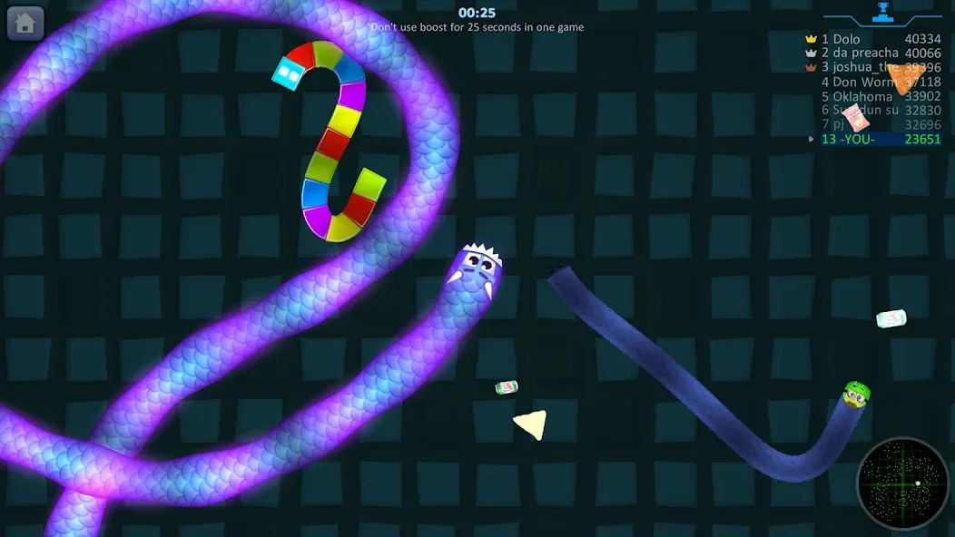 Snake Hunt: Worm io Games Zone взлом на Андроид — Безлимитные деньги и усиленные бонусы — скриншот 1