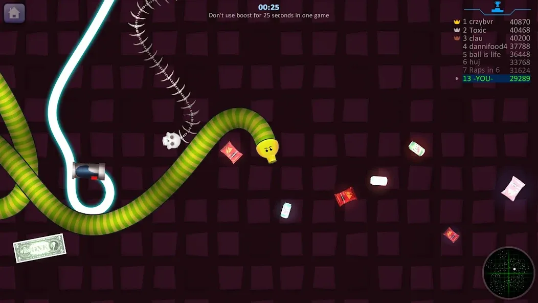 Snake Hunt: Worm io Games Zone взлом на Андроид — Безлимитные деньги и усиленные бонусы — скриншот 5
