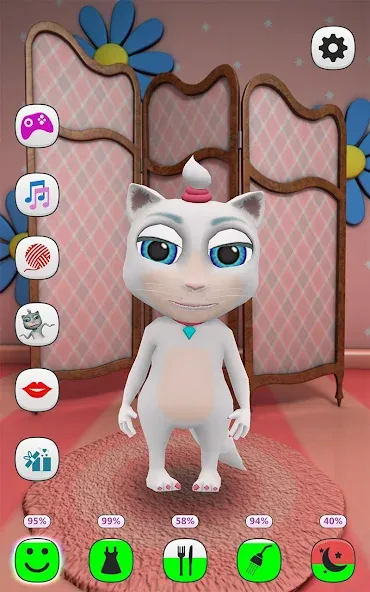 My Talking Kitty Cat — последняя версия с модом (Много денег и все предметы) — скриншот 1