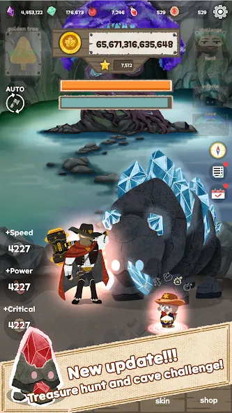Woodcutter: Idle Clicker — взломанная версия, Много денег и быстрый прогресс — скриншот 1