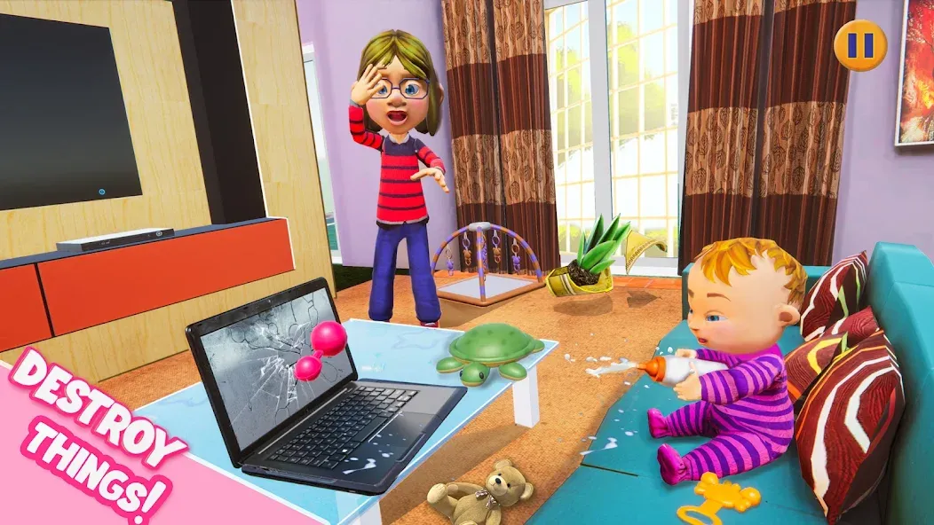 Virtual Baby Mother Simulator взлом на Андроид — Безлимитные деньги и всё открыто — скриншот 4 Virtual Baby Mother Simulator взлом на Андроид — Безлимитные деньги и всё открыто — скриншот 4