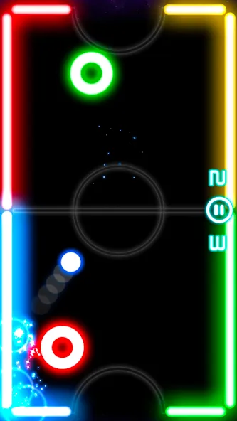 Glow Hockey MOD APK: Неограниченные шайбы и все столы открыты — скриншот 1