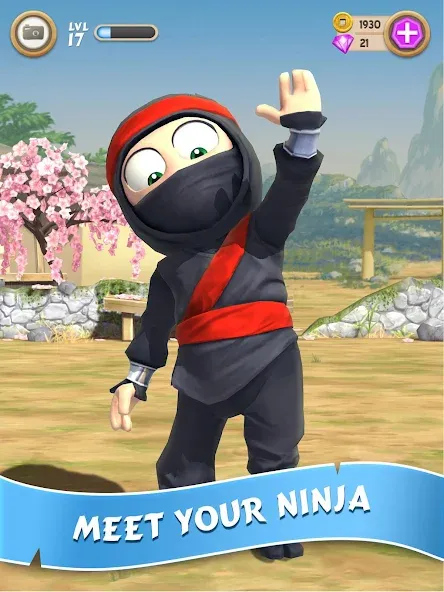 Clumsy Ninja бесплатно на Андроид — мод: Безлимитные монеты и энергия — скриншот 1