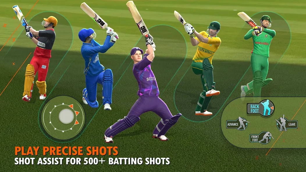 Real Cricket™ 24 бесплатно на Андроид — мод: Безлимитные монеты и открытые команды — скриншот 2