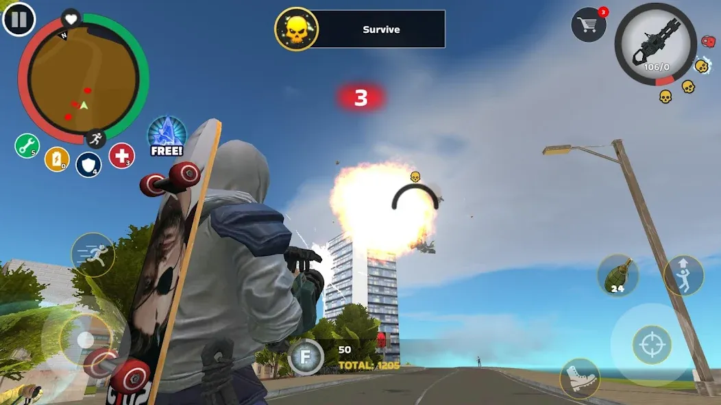 Скачать Rope Hero: Mafia City Wars бесплатно — Безлимитные деньги и оружие — скриншот 2